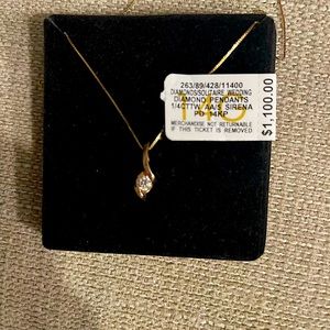 Brand new with tags rose gold diamond necklace.